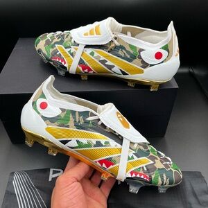 Size 8 - Adidas Predator Elite FG A Bathing Ape Bape Green Camo Soccer Cleats